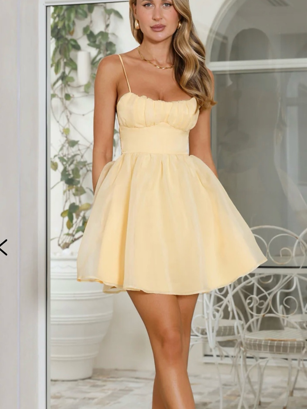 Hello Molly Pale yellow SEEN IN FRANCE MINI DRESS